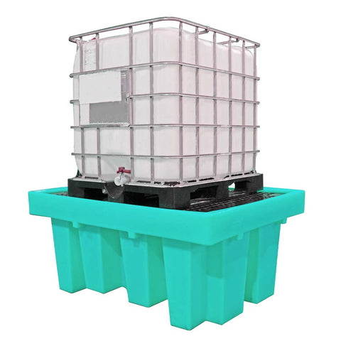 (Clearance) Teal IBC Spill Pallet (With Removable Grid) - BB1