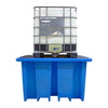 (Clearance) Blue IBC Spill Pallet (With 2 Removable Grids) - BB1S