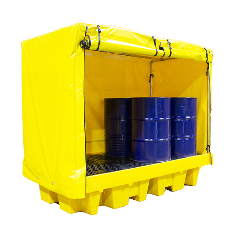 Covered Spill Pallet (For 8 x 205ltr Drums) - BP8C